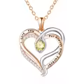 wholesale 925 Sterling Silver Snake Pendant Necklace with Birthstone for Women-0-0