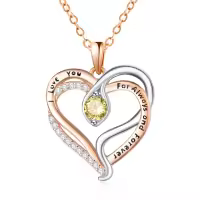 wholesale 925 Sterling Silver Snake Pendant Necklace with Birthstone for Women-11 Nov - Citrine