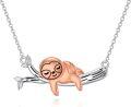 wholesale 925 Sterling Silver Sloth Pendant Necklace - Adorable Animal Charm s for Her-0-0