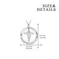 wholesale 925 Sterling Silver Cubic Zirconia Caduceus Pendant Necklace for Nurses - Medical Gift-0-2