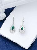 TOUPOP Sterling Silver Gemstone Teardrop Dangle Earrings-0-2