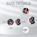 wholesale 925 Sterling Silver Black Rose Earrings With Red Center-0-3