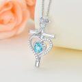 wholesale 925 Sterling Silver Birthstone Cross Necklace for Women Mother s Day Anniversary Birthday Gift for Wife Mom-0-1