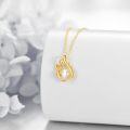wholesale 14K Gold White Pearl Teardrop Swirl Pendant Necklaces for Women Girls  Ideas-0-1