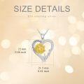 wholesale 925 Sterling Silver Sunflower Heart Pendant Necklace for Women - You Are My Sunshine Gifts for Mom Grandma-0-4