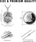 wholesale 925 Sterling Silver St Peter Catholic Patron Saint Medal Necklace Pendant Amulet-0-3