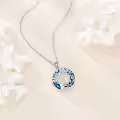 TOUPOP Sterling Silver Crystal Necklace For Daughter Gift From Dad-0-4