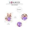 wholesale 925 Sterling Silver Cute Fox Holding Heart Earrings Wholesale Pink-0-29