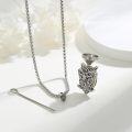 wholesale 925 Sterling Silver Owl Cremation Urn Keepsake Pendant Necklace  with Funnel and Fill Tool for Ashes -0-1