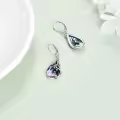 wholesale 925 Sterling Silver Tree of Life Abalone Shell Teardrop Dangle Leverback Earrings Wholesale for Women Girls Gifts-0-4