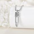 wholesale 925 Sterling Silver Bullet Cremation Keepsake Necklace with Tree of Life Design and Funnel Set - Memorial-0-2