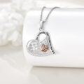 wholesale 925 Sterling Silver Volleyball Heart Sports Pendant Necklace for Players and Coaches-0-3