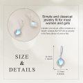 wholesale 925 Sterling Silver Blue Moonstone Teardrop Leverback Earrings Jewelry-0-4