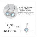 wholesale 925 Sterling Silver Blue Moonstone Celtic Trinity Knot Drop Earrings-0-4