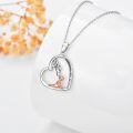wholesale 925 Sterling Silver Heart Necklace With Horse And Fairy Pendant-0-1