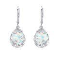 wholesale 925 Sterling Silver Black Enamel Drop Earrings Wholesale With Filigree Design-0-6
