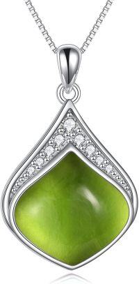 wholesale Sterling Silver Moonstone Lapis Larimar Moss Agate Teardrop Filigree Pendant-Peridot Teardrop necklace-august birthstone