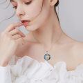 wholesale 925 Sterling Silver Three Girls Friendship Crystal Leaf Pendant Necklace Tricolor Plated-0-4