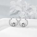 wholesale 925 Sterling Silver Penguin Hoop Earrings - Adorable Gift for Her-0-2