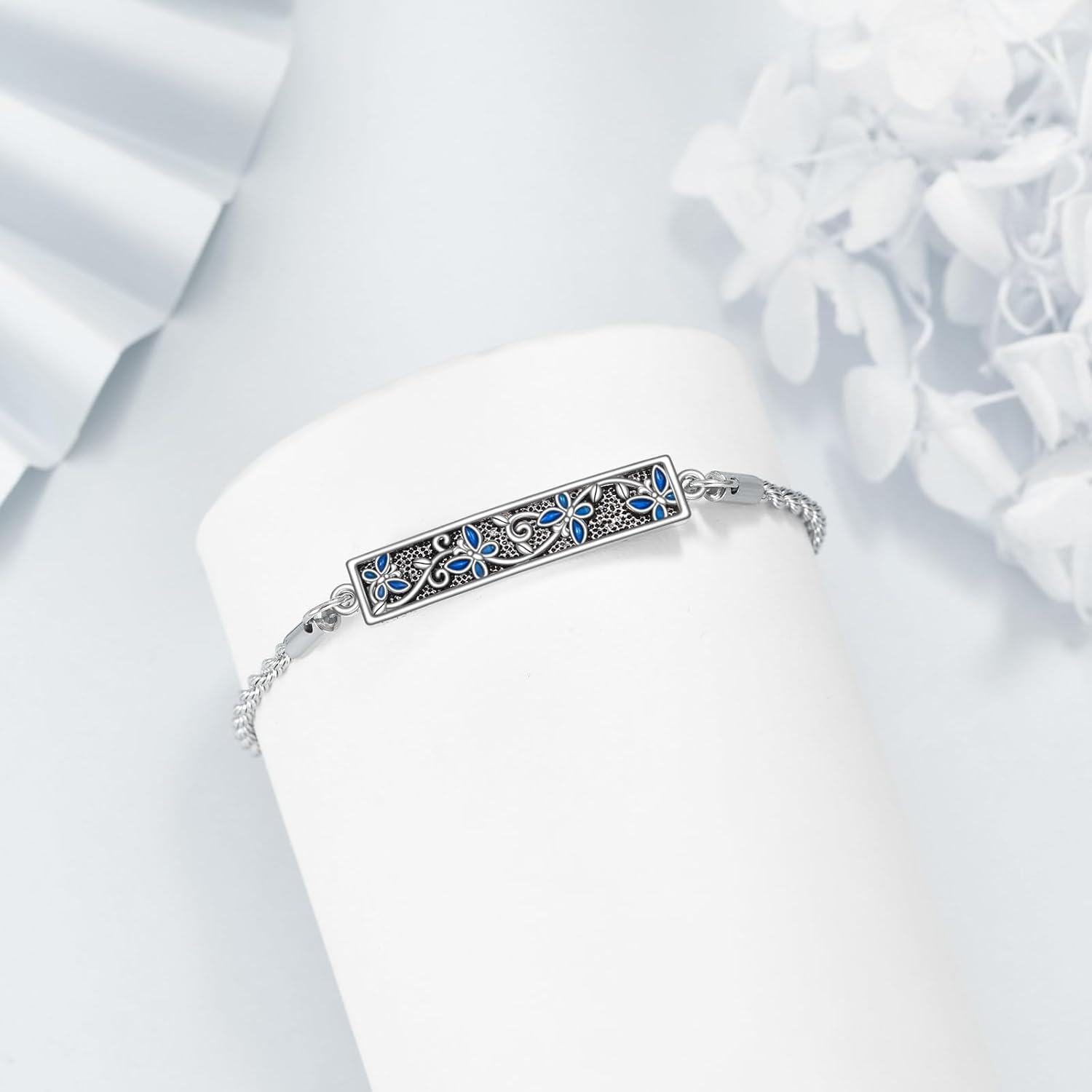 Sterling Silver Butterfly Bracelet for Women-0-2