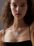 wholesale 925 Sterling Silver Cat and Blue Sapphire Tree of Life Pendant Necklace for Women-0-3