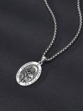 wholesale  Oval St Anthony Prayer Medal Pendant Necklace for Men & Women-0-3