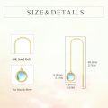 wholesale 14K Gold Moonstone Threader Earrings for Women - Long Dangle Drop Chain s for Mothers' Day or Birthdays-0-3