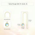 wholesale 14K Gold Moonstone Threader Earrings for Women - Long Dangle Drop Chain s for Mothers' Day or Birthdays-0-3