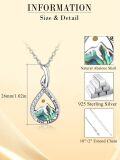 wholesale 925 Sterling Silver Abalone Shell Infinity Mountain Faith Pendant Necklace-0-5