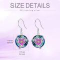 wholesale 925 Sterling Silver Blue Lotus Crystal Drop Earrings for Women-0-4