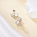 wholesale 925 Sterling Silver Sports Basketball Player Heart Stud Earrings s for Women-0-53