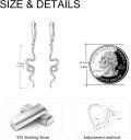 wholesale 925 Sterling Silver Snake Shape Hypoallergenic Leverback Dangle Earrings-0-2