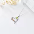 TOUPOP Sterling Silver Birthstone Heart Necklace Sister Gift For Women-0-4