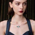 wholesale 925 Sterling Silver Turquoise Dragonfly Pendant Necklace 24 Chain-0-1