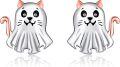 wholesale 925 Sterling Silver Cat Ghost Stud Earrings for Women and Girls - Cute Animal Jewelry Accessories-0-0