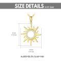 wholesale 14k Sun Lab Diamond Pendant Necklace Wholesale With Delicate Gold Chain-0-5