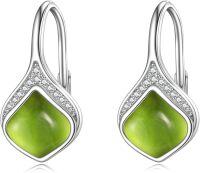 wholesale 925 Sterling Silver Celtic Teardrop Filigree Earrings Jewelry Gifts for Women-Peridot Drop Earrings