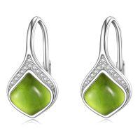 wholesale 925 Sterling Silver Celtic Teardrop Filigree Earrings Jewelry Gifts for Women-Peridot Drop Earrings