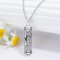 wholesale 925 Sterling Silver Birthstone Floral Bar Urn Necklace for Ashes  Char-0-1