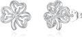 wholesale 925 Sterling Silver Clover Stud Earrings Irish  for Her-0-0
