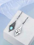 wholesale 925 Sterling Silver Blue Moonstone Bohemian Drop Earrings for Women-0-4