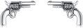wholesale 925 Sterling Silver Vintage Style Cowboy Gun Shape Stud Earrings for Women Girls Country Western Wear Accessories Gift 4cm Long-0-0