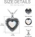 wholesale 925 Sterling Silver Blue Crystal Heart Locket Necklace for Women - Always in My Heart-0-19