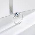 wholesale 925 Sterling Silver Blue And Black Crystal Ring-0-3