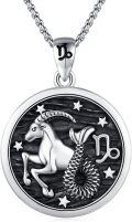 wholesale 925 Sterling Silver Capricorn Zodiac Sign Constellation Pendant Necklaces for Men Women Astrology Gifts-0-0