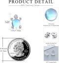 wholesale 925 Sterling Silver Opalite Sea Turtle Stud Earrings - Hypoallergenic Ocean Jewelry-0-2