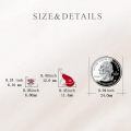 wholesale 925 Sterling Silver Fox Stud Earrings Red Enamel Cubic Zirconia Animal Jewelry-0-4