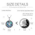 wholesale 925 Sterling Silver Abalone Shell Triple Moon Goddess Locket Pendant Necklace for Men & Women Norse Viking Pagan  47cm Chain Length-0-3
