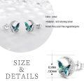 wholesale 925 Sterling Silver Abalone Shell Butterfly Stud Earrings Celtic Moon Irish  for Women-0-3