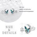 wholesale 925 Sterling Silver Abalone Shell Butterfly Stud Earrings Celtic Moon Irish  for Women-0-3